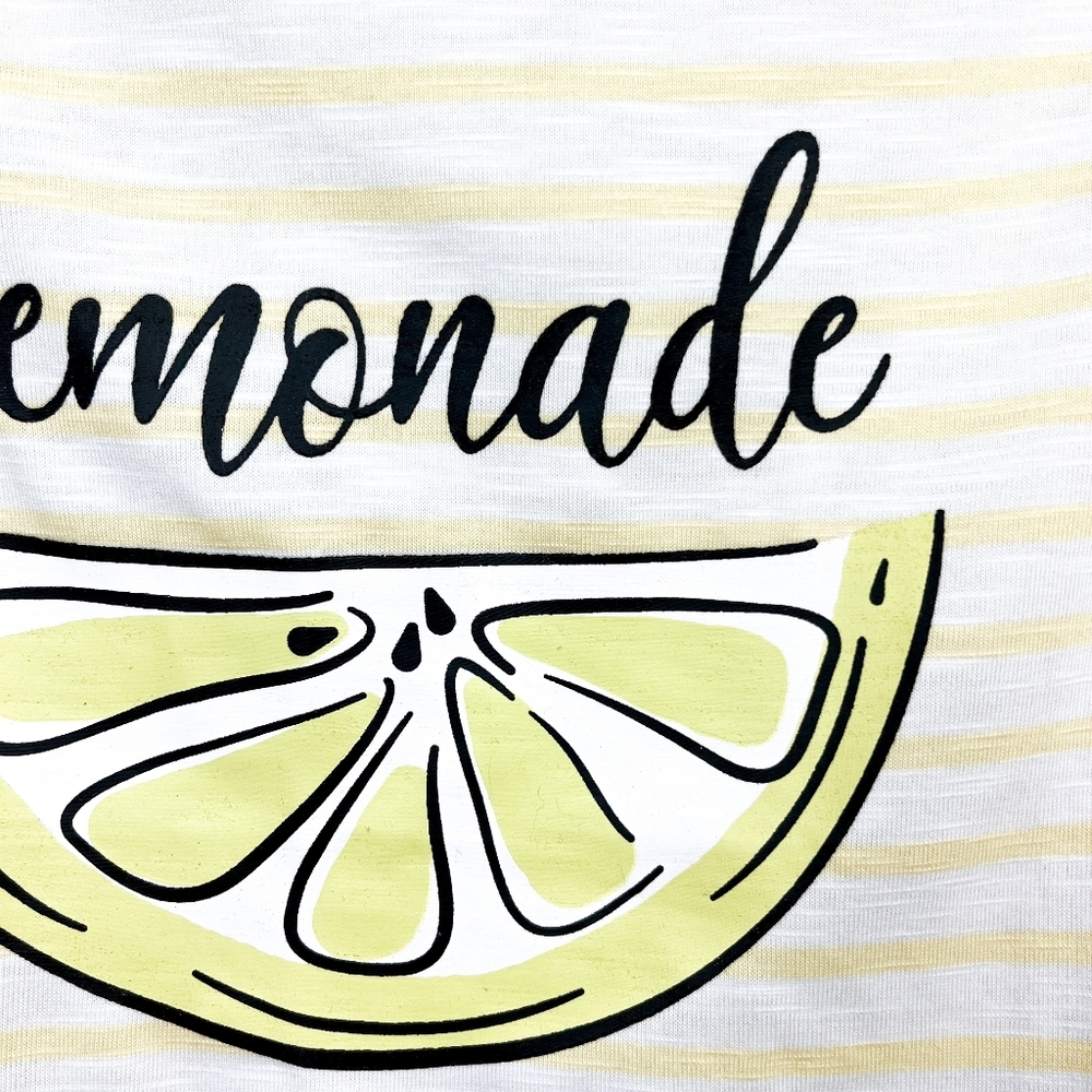 Ricki's Yellow & White Striped "Lemonade" Tee - Picture 2 of 8